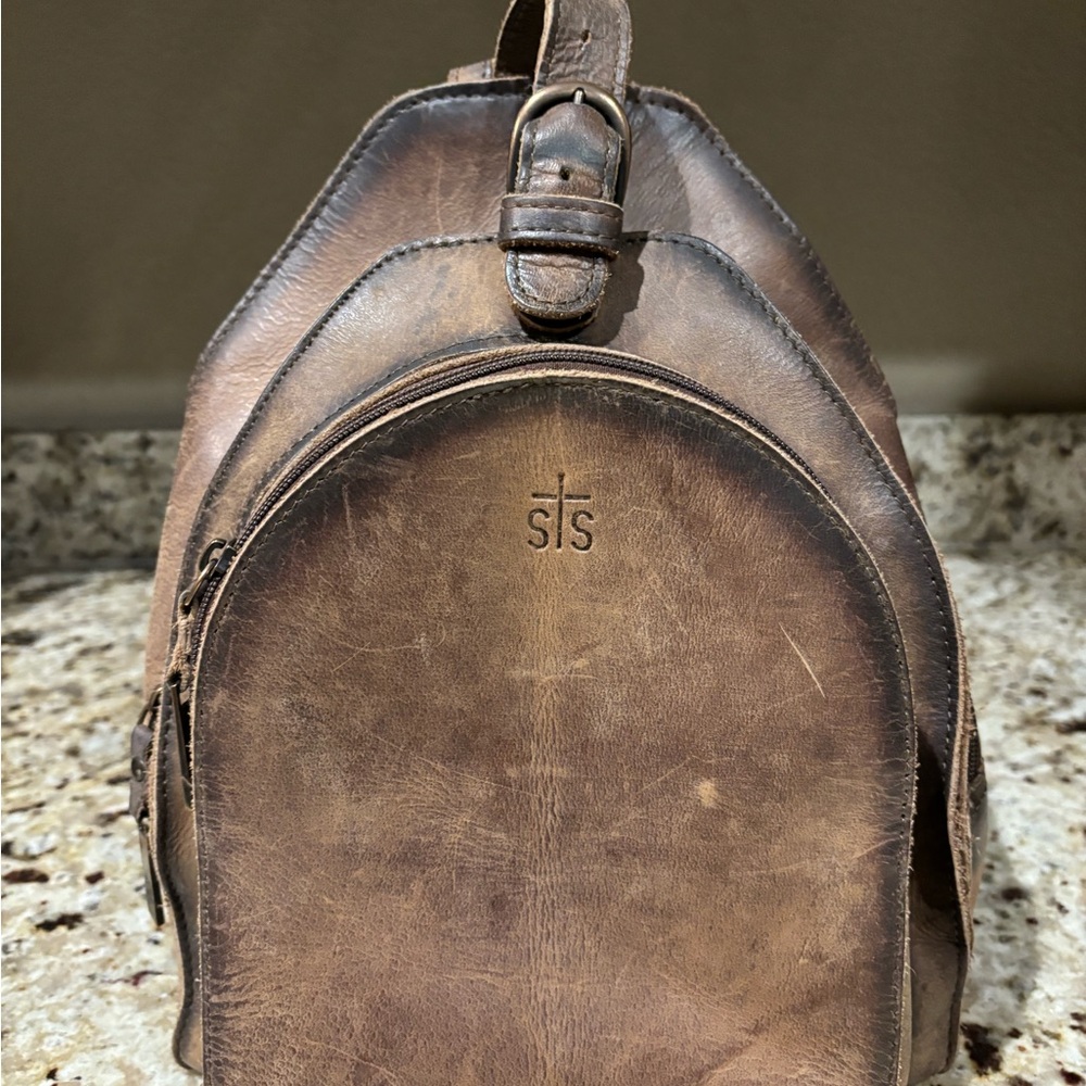 STS Ranchwear Brown Leather Men's Bag